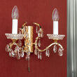 Aplica moderna cristal alama Aur 24k 2xE14/40W, Hirohito WA 2-195/2 Gold Orion